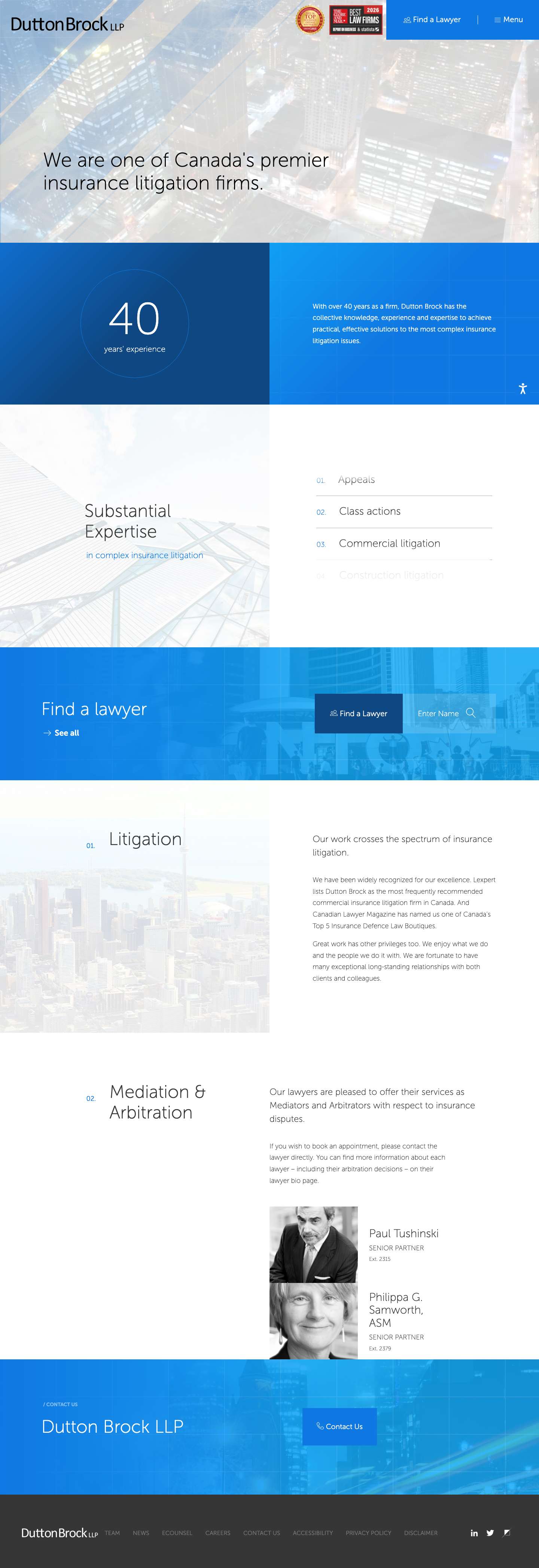 Home - Dutton Brock LLP - Full Screenshot