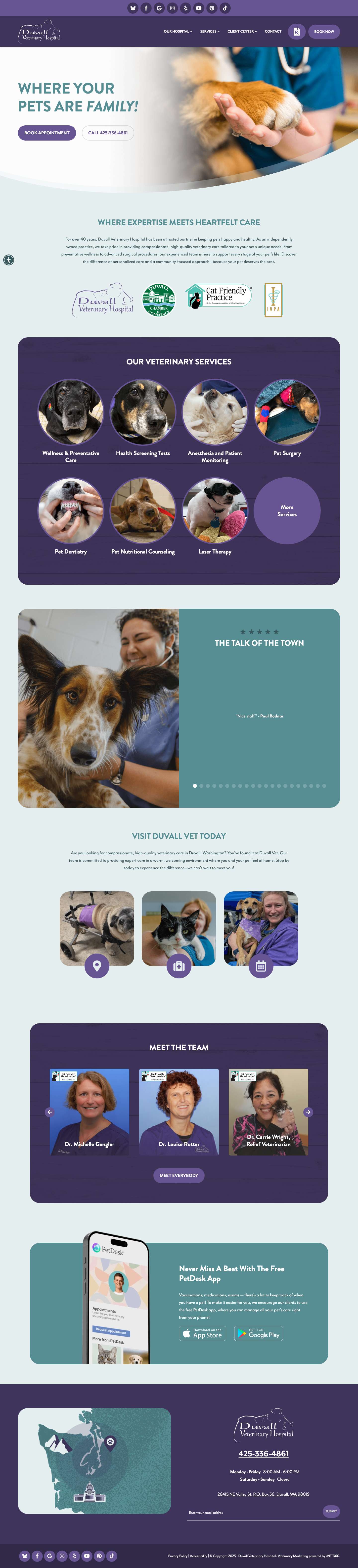 Vet Near Me 98019 - Duvall Veterinary Hospital - Duvall, WA - Full Screenshot