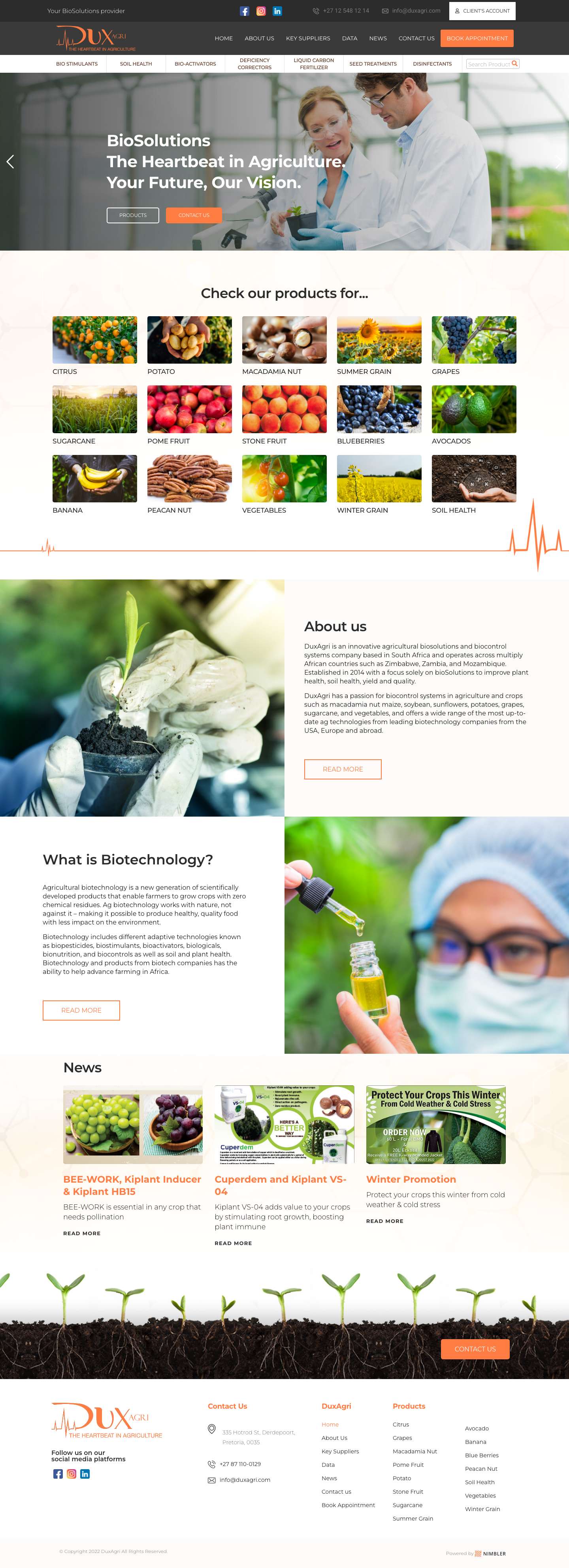 Home - DuxAgri - Full Screenshot