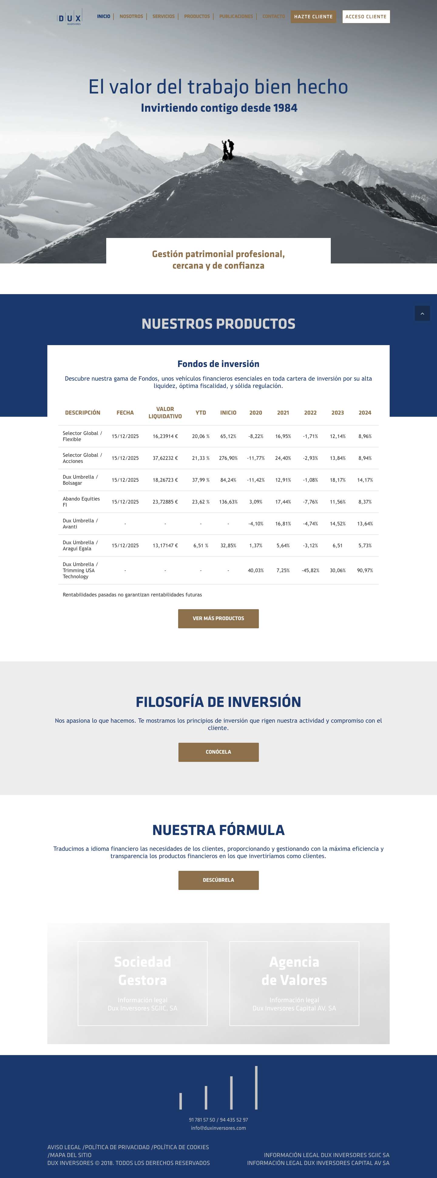 DUX – El valor del trabajo bien hecho - Full Screenshot