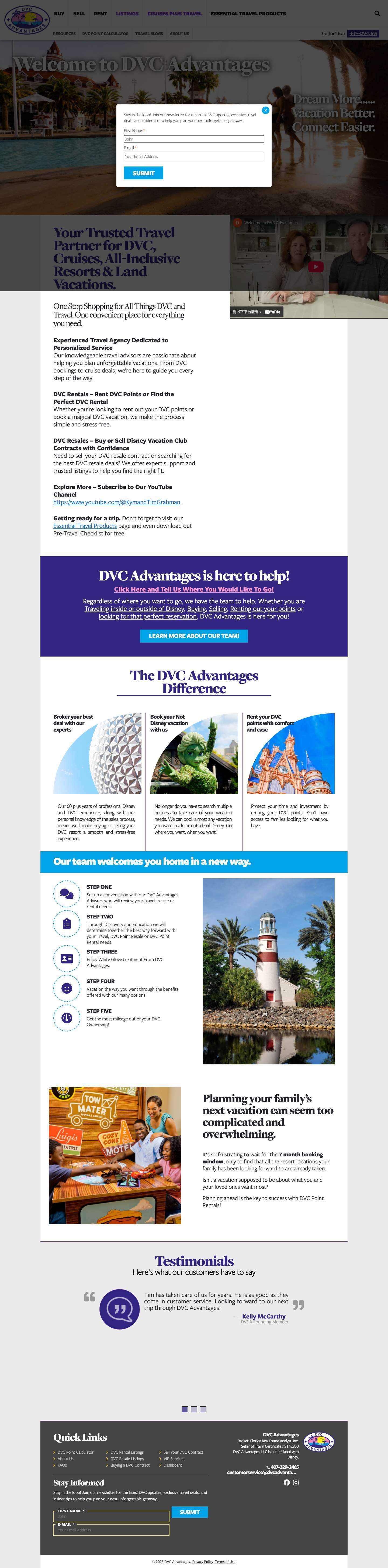 One Stop Shopping for All Things DVC and Travel - Full Screenshot