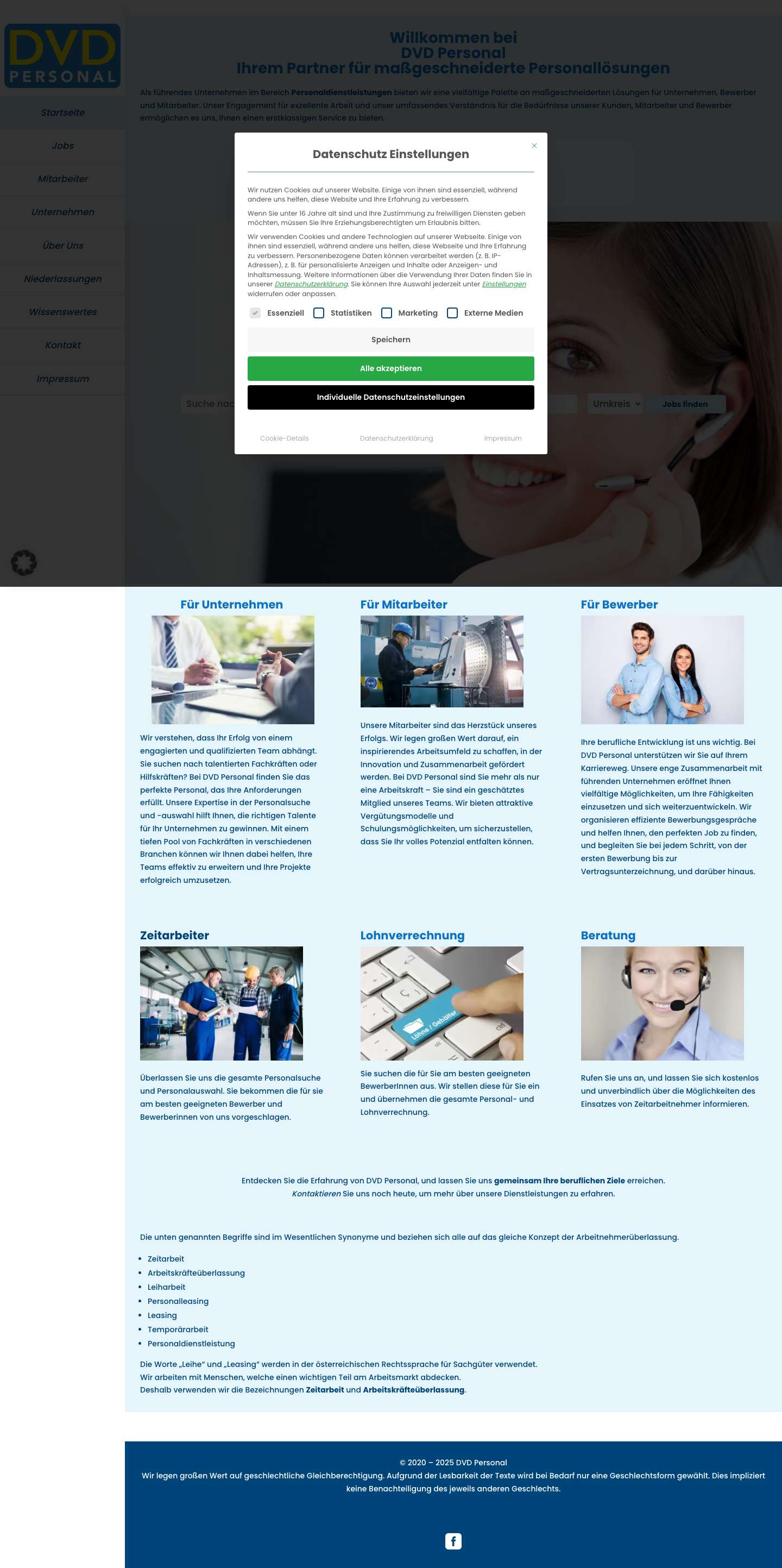 Startseite - DVD Personal - Full Screenshot