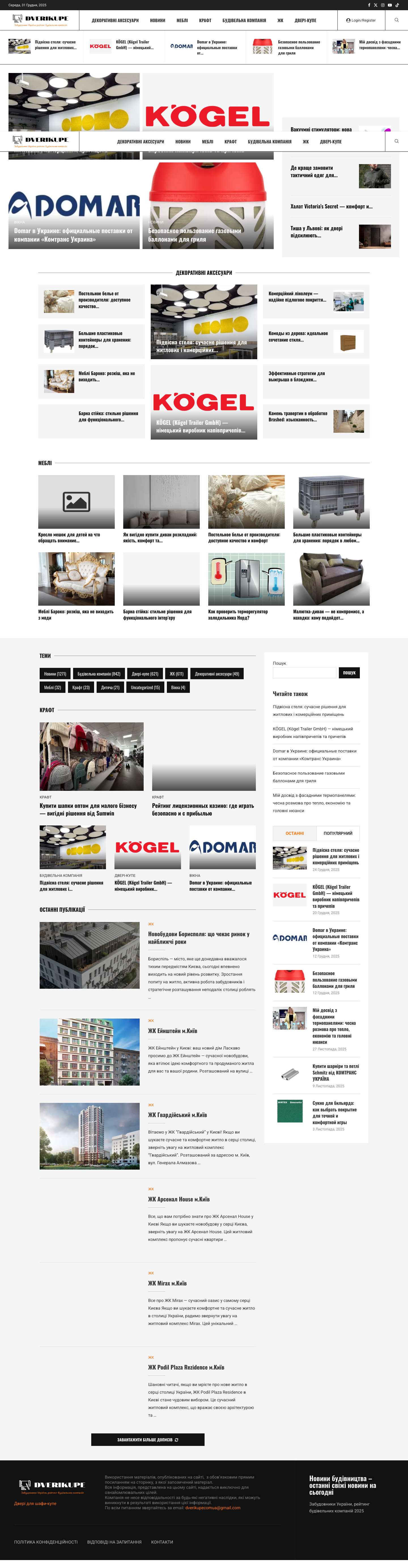 Новини будівництва – останні свіжі новини на сьогодні - Будівельні компанії України | Новини будівництва – останні свіжі новини на сьогодні - Full Screenshot