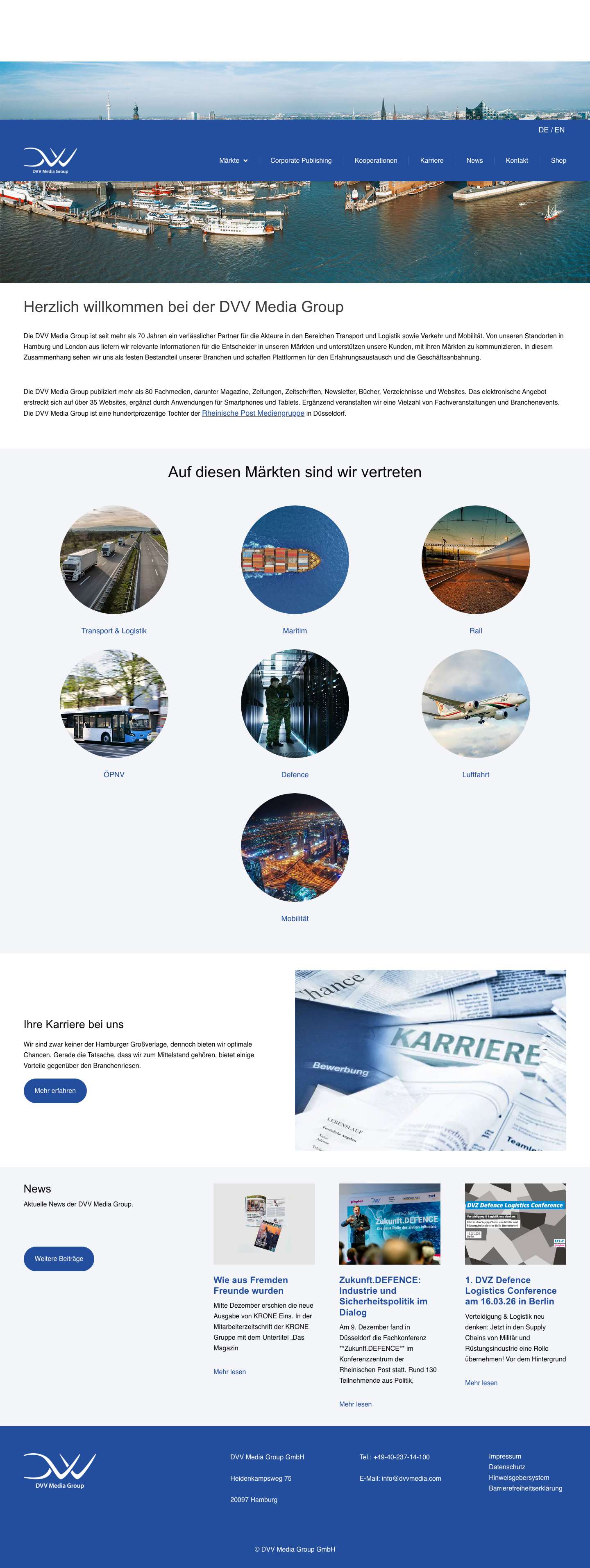 Home - DVV Media - Full Screenshot