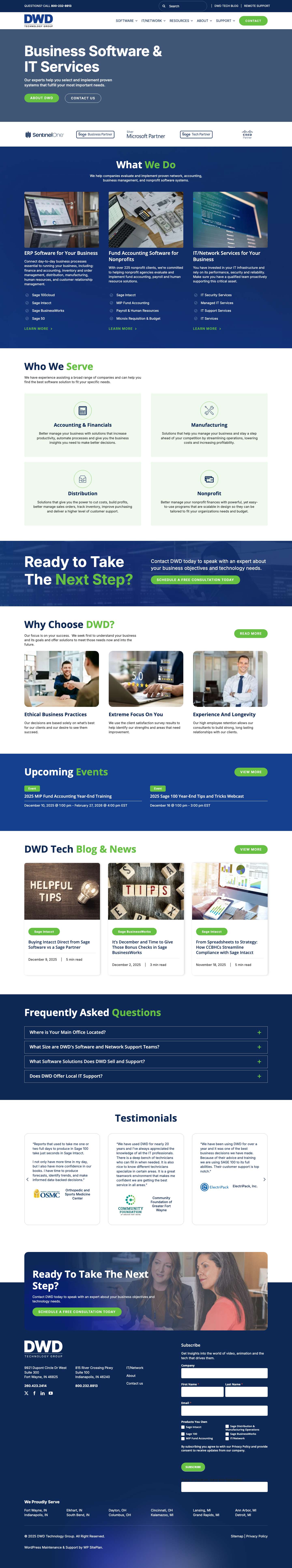 DWD Technology Group | Business Software & IT Services - Full Screenshot