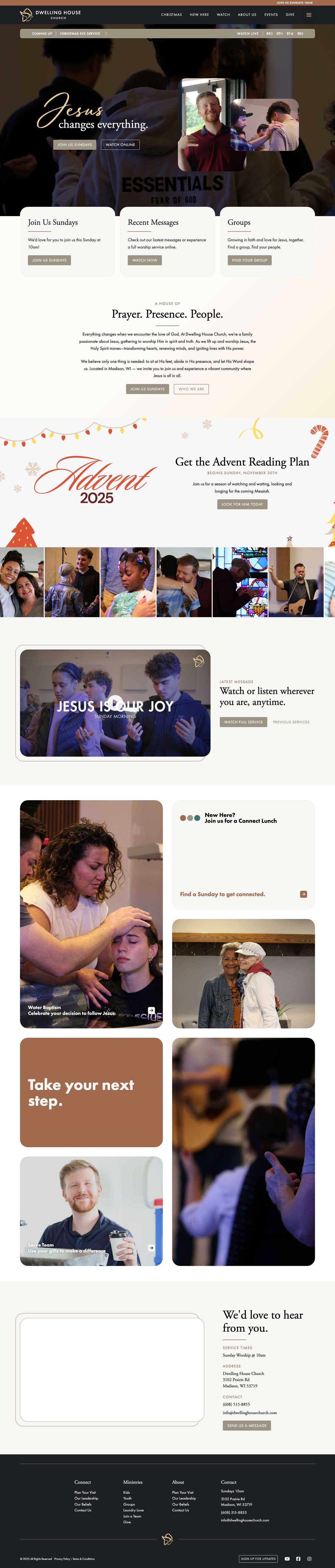 Home - Dwelling House Church - Full Screenshot