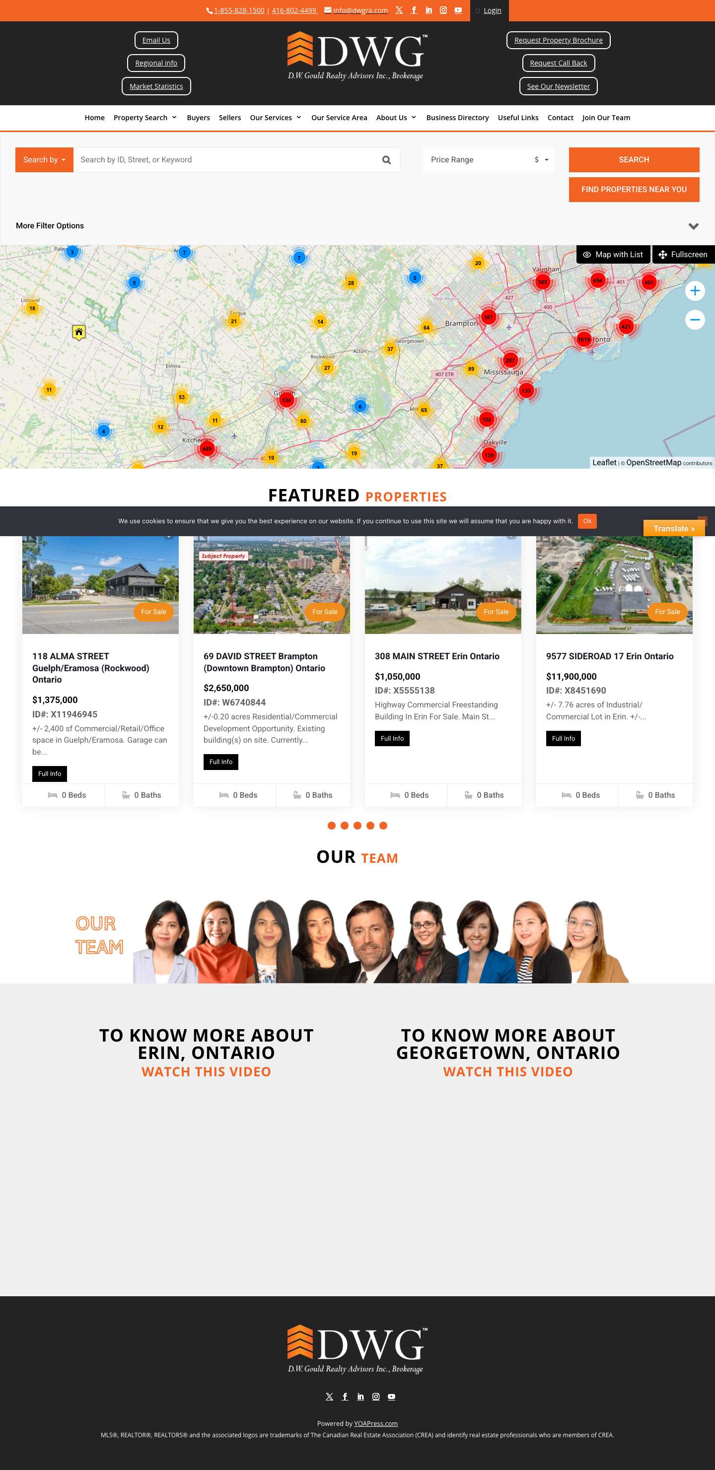 Home | D.W. Gould Realty Advisors Inc., Brokerage - Full Screenshot