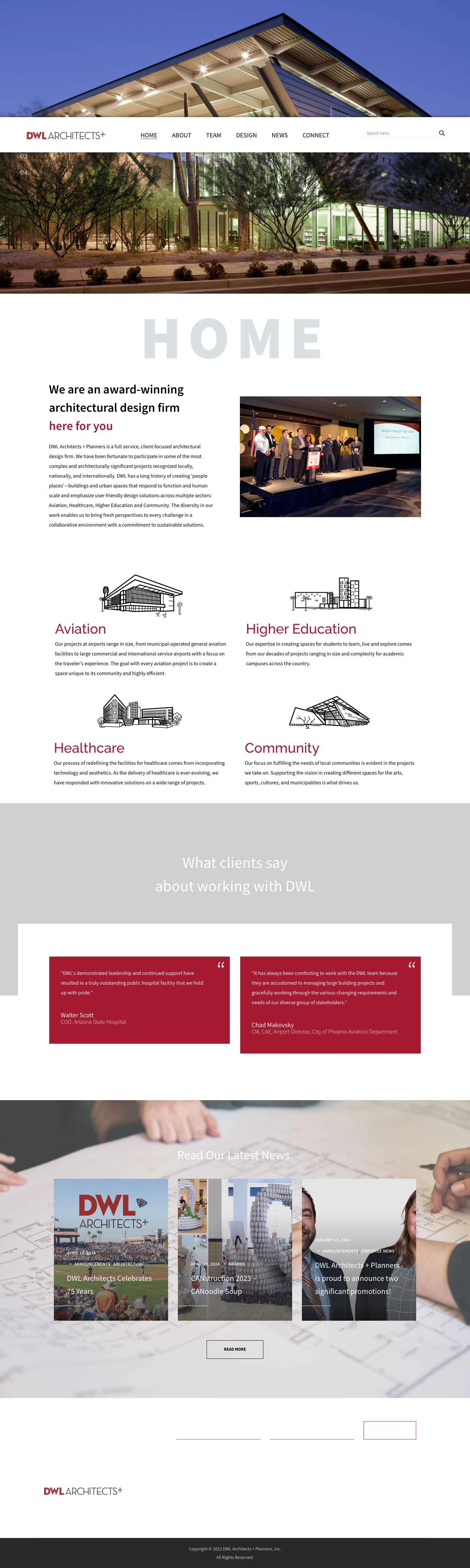 Home - DWL Architects - Full Screenshot