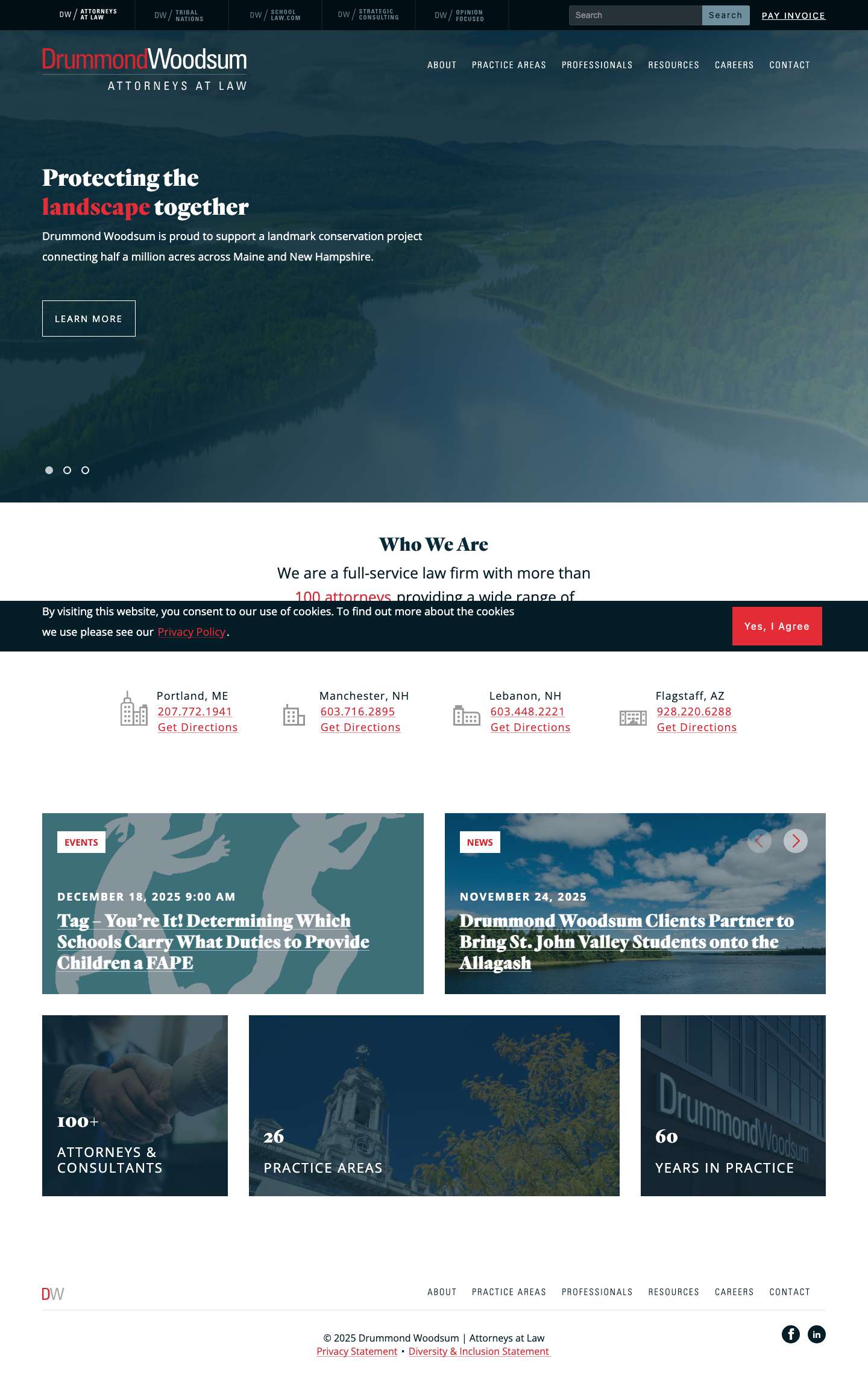 Home Page - Drummond WoodsumHome Page - Drummond Woodsum - Full Screenshot