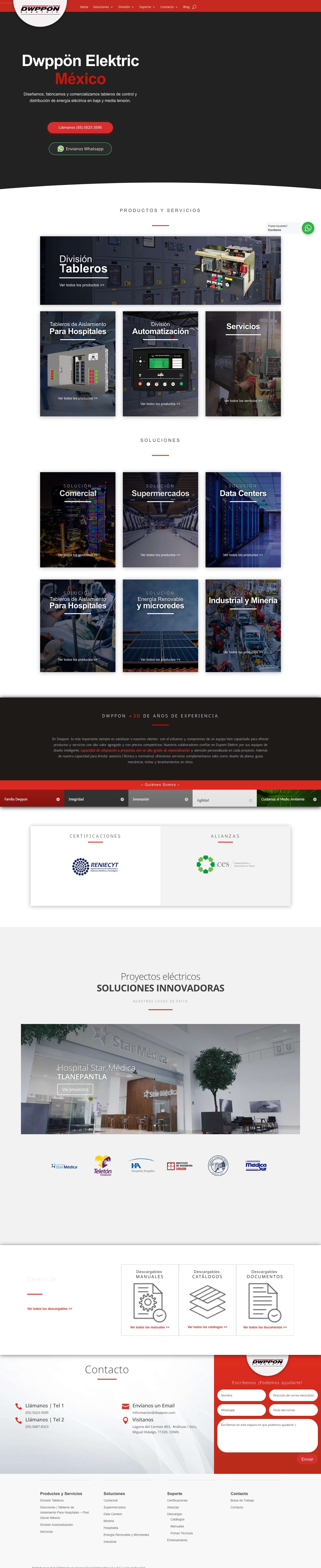 Dwppon - Fabricamos Tableros de Control y Distribución de Energía Eléctrica - Full Screenshot
