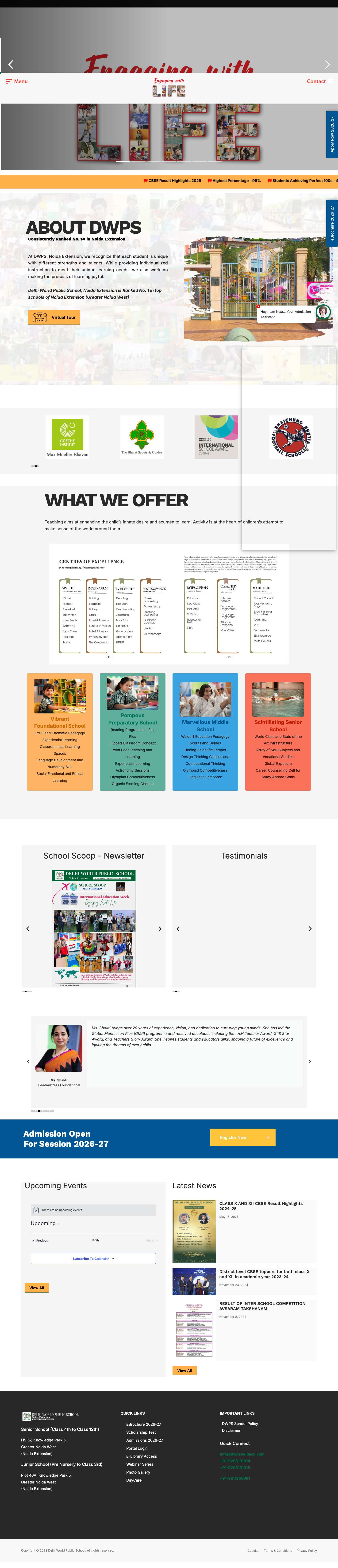 Best Schools in Noida Extension | DWPS - Full Screenshot