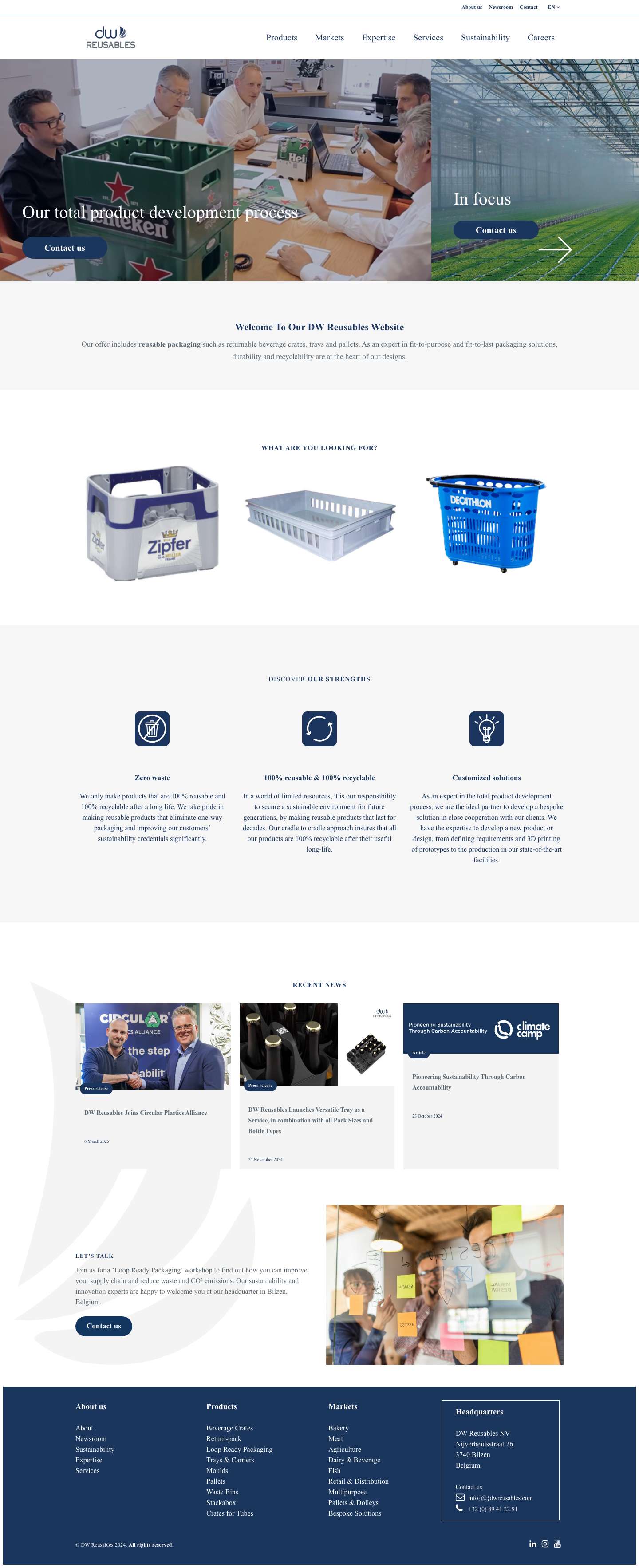 Home | DW Reusables - Full Screenshot