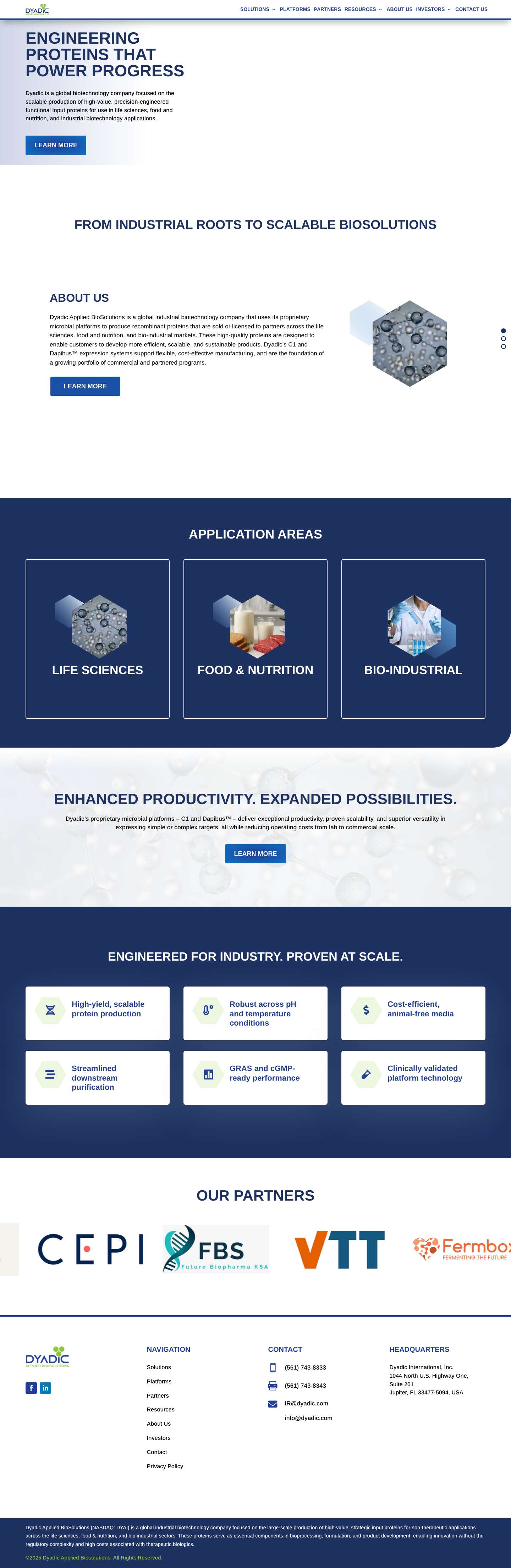 Engineering Proteins that Power Progress | Dyadic - Full Screenshot