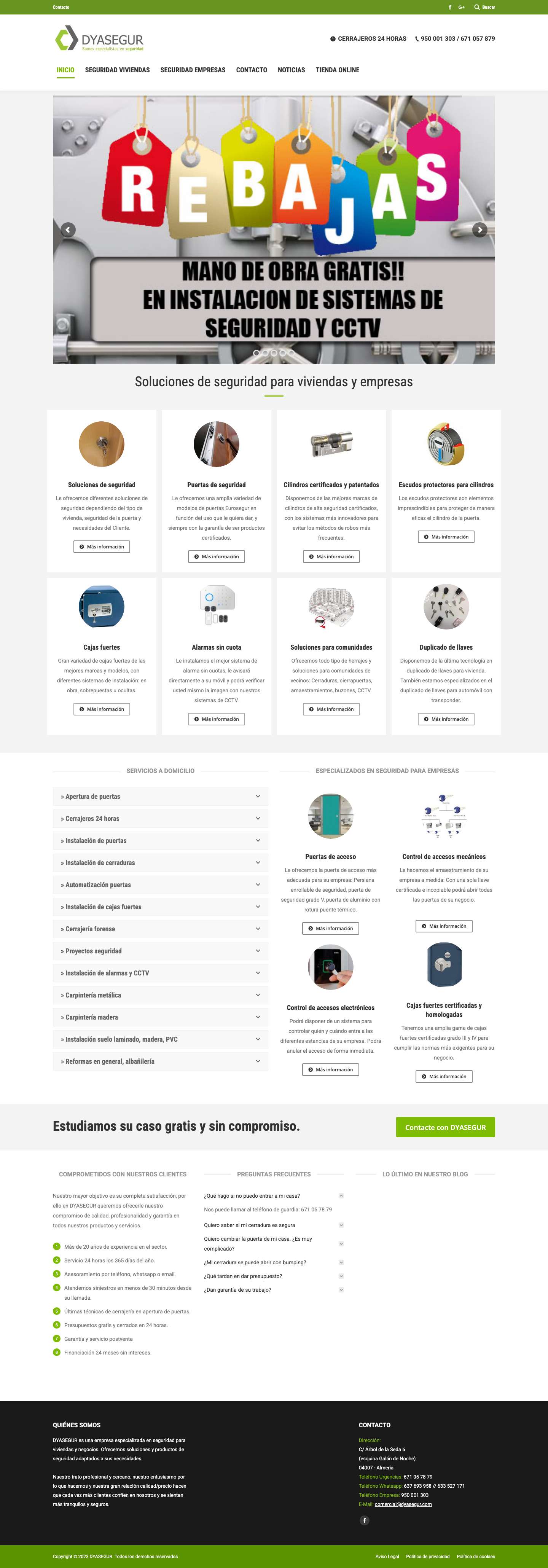 DYASEGUR Almería | Soluciones de seguridad - Full Screenshot