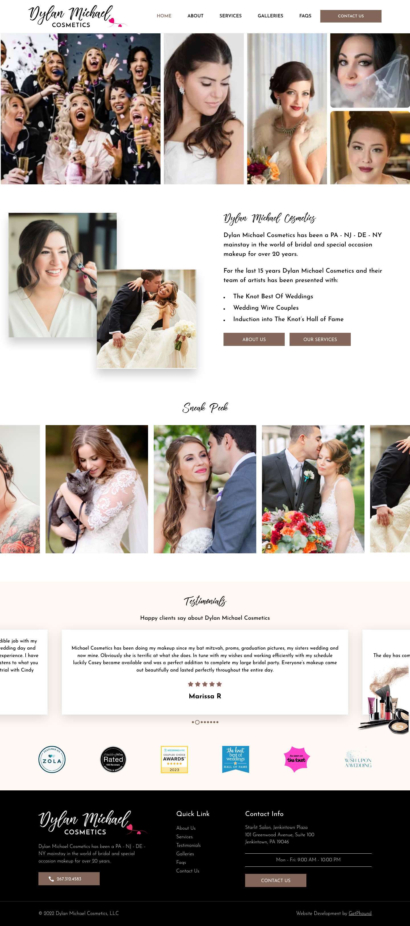 Home - Dylan Michael Cosmetics - Full Screenshot