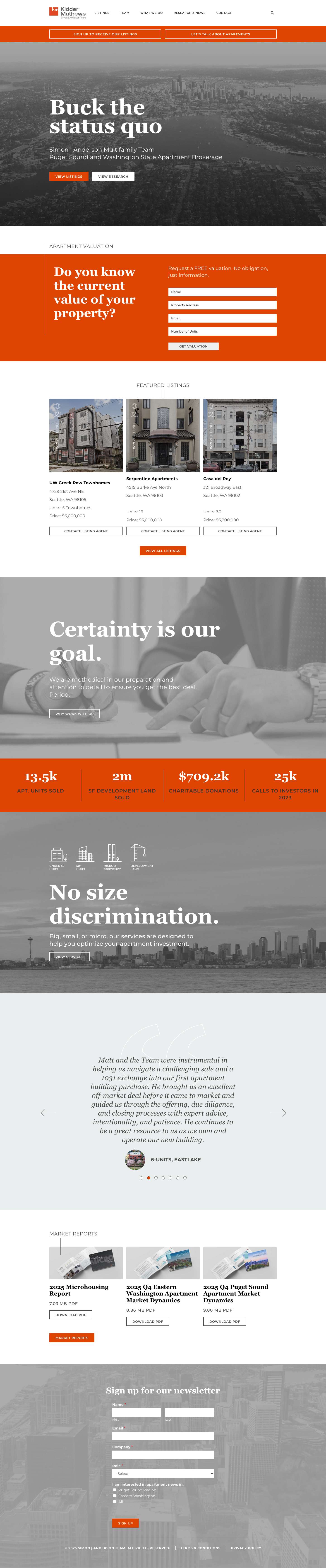 Home - Simon | Anderson Multifamily Team - Full Screenshot
