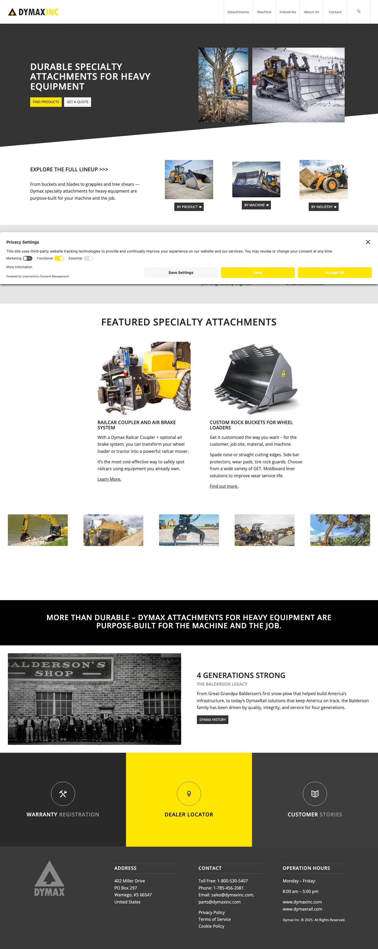 Dymax Inc - Full Screenshot