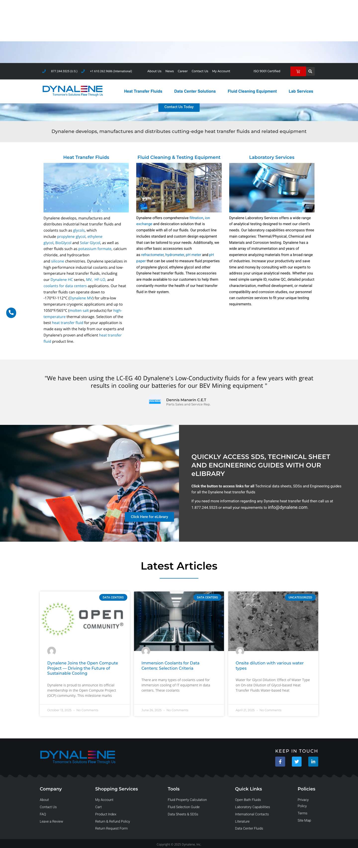 Home | Dynalene, Inc. - Discover Quality, Innovation and Value - Full Screenshot