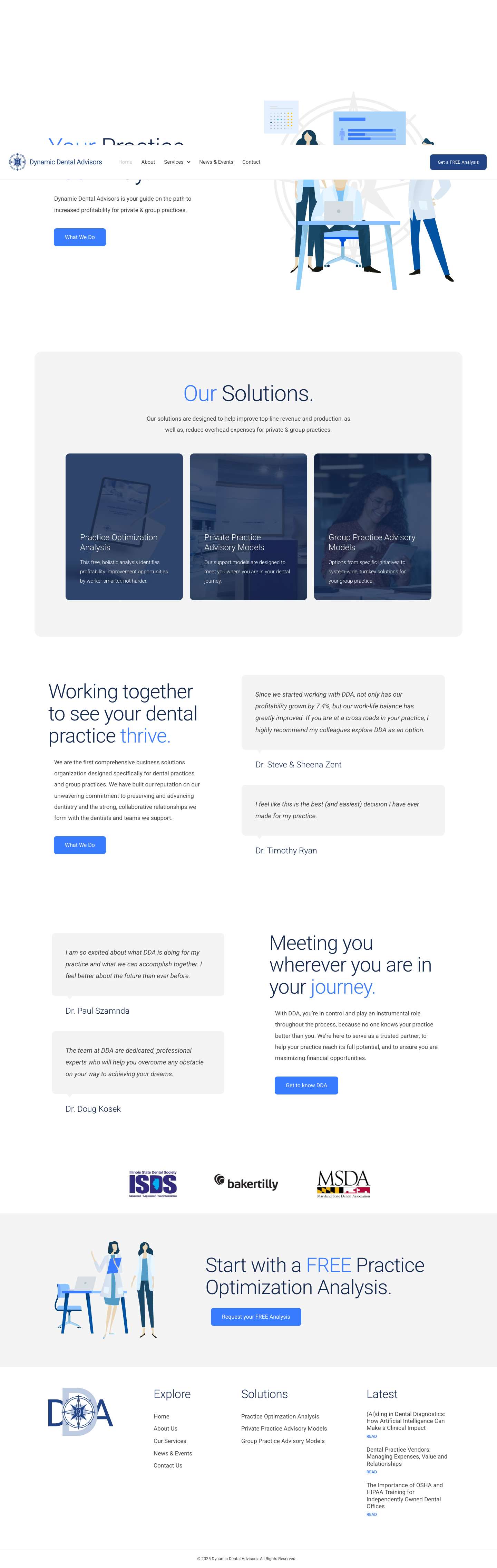 Dynamic Dental Advisors | Helping Private & Group Dental Practices - Full Screenshot