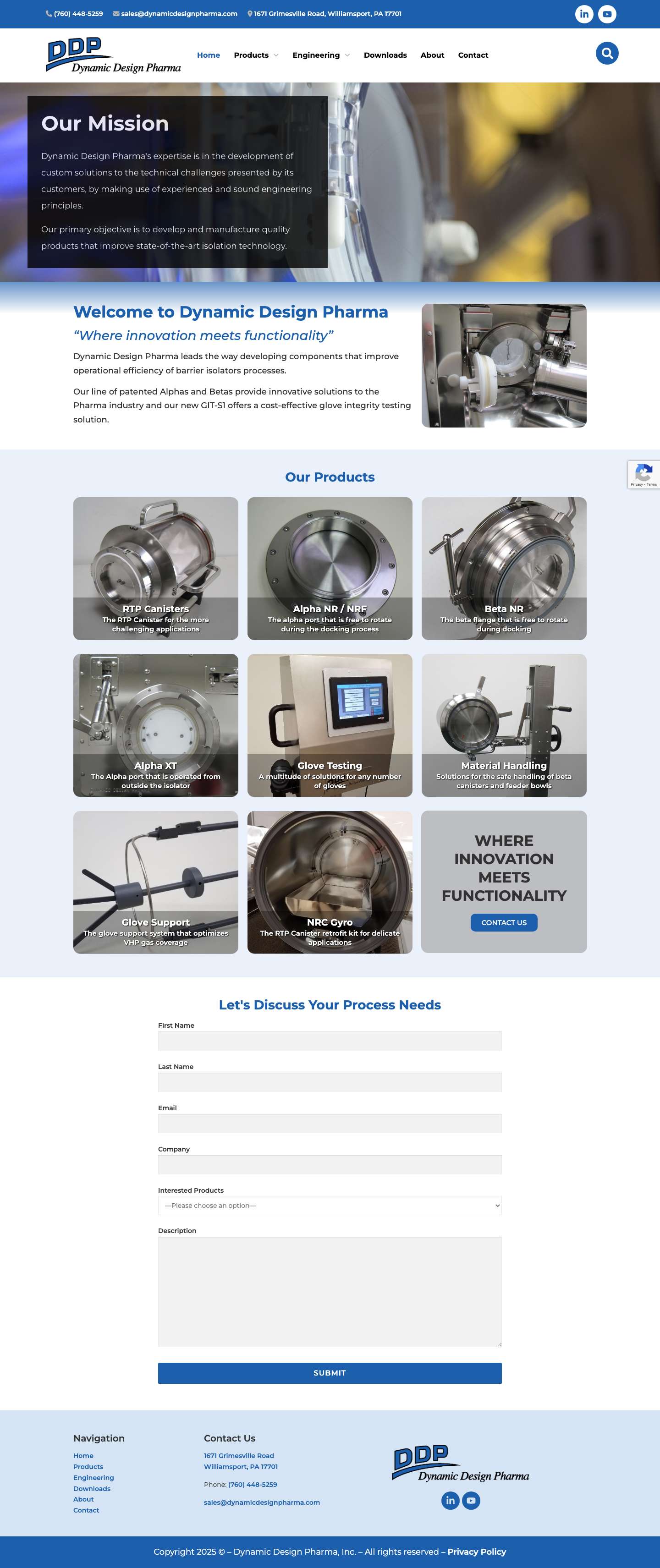 Homepage - Dynamic Design Pharma - Full Screenshot