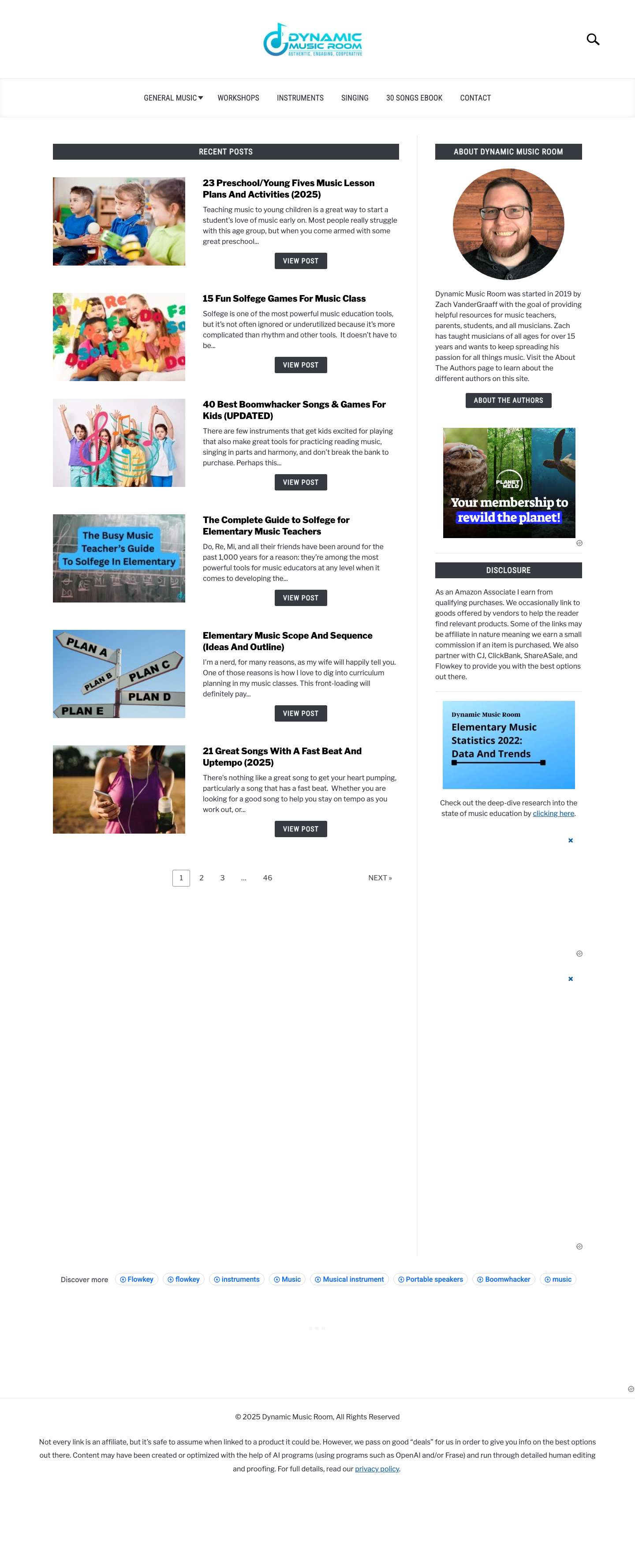 Dynamic Music Room – Music guides, information, and resources for all. - Full Screenshot