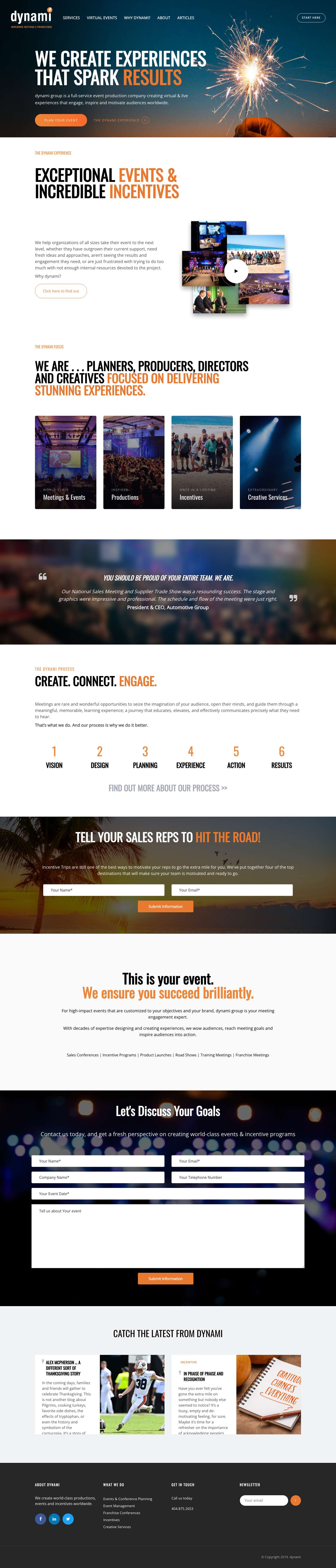 Worldwide Events & Productions - dynami - Full Screenshot