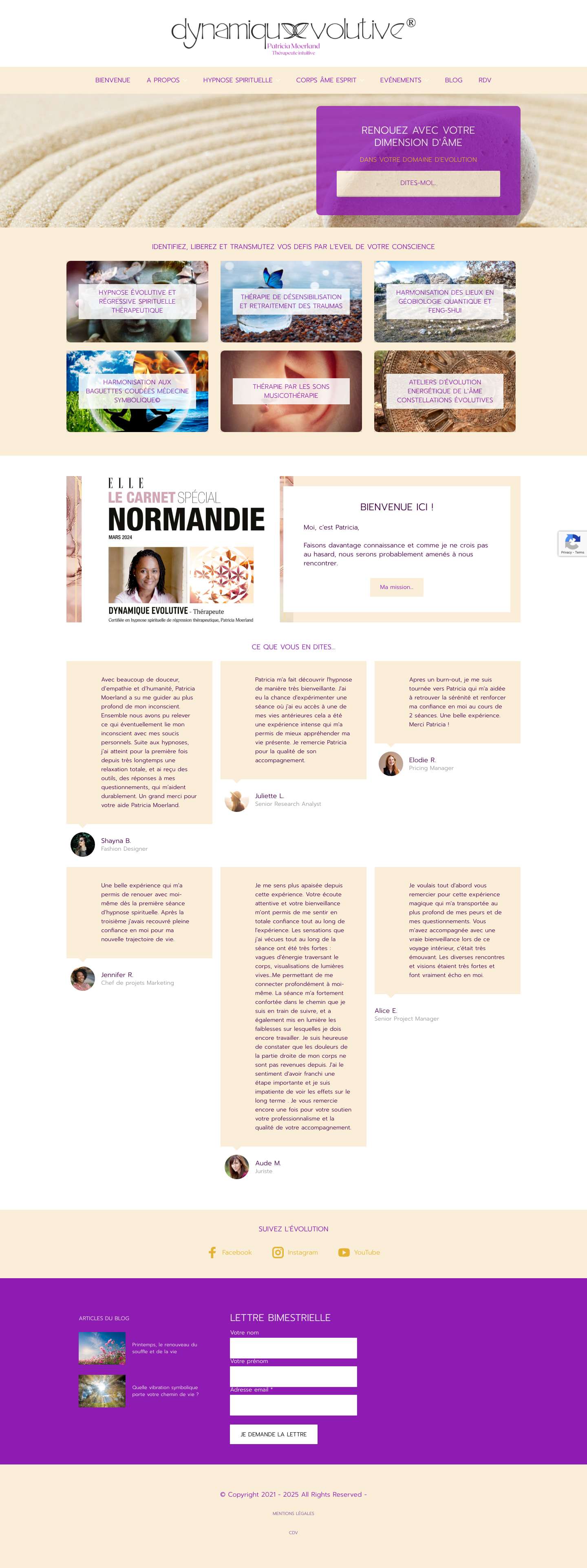 Bienvenue - Dynamique Evolutive - Full Screenshot