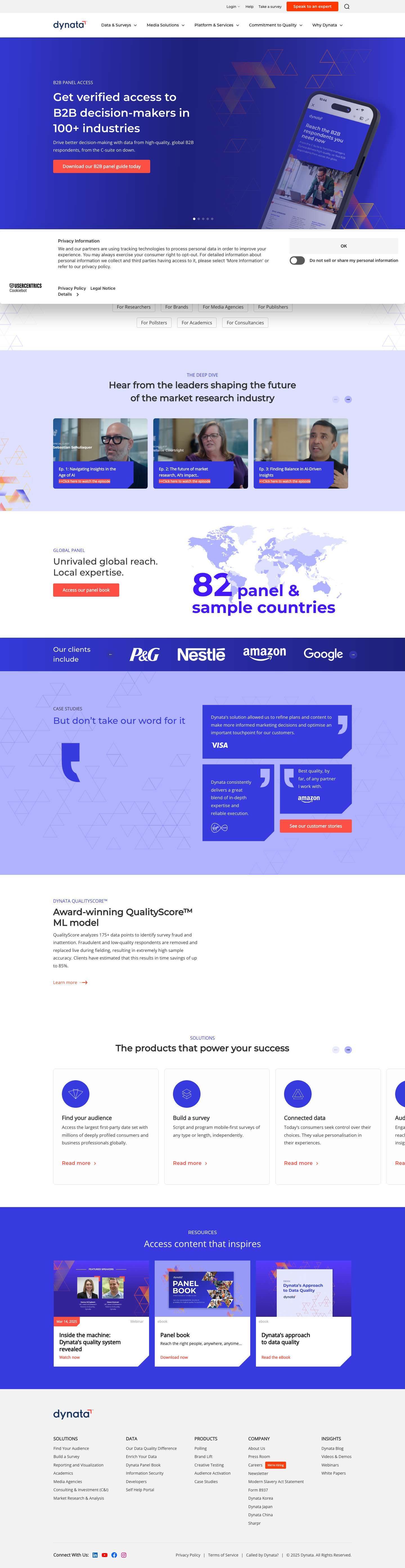 World’s Largest First Party Data Platform | Dynata - World's Largest First Party Data Platform - Full Screenshot