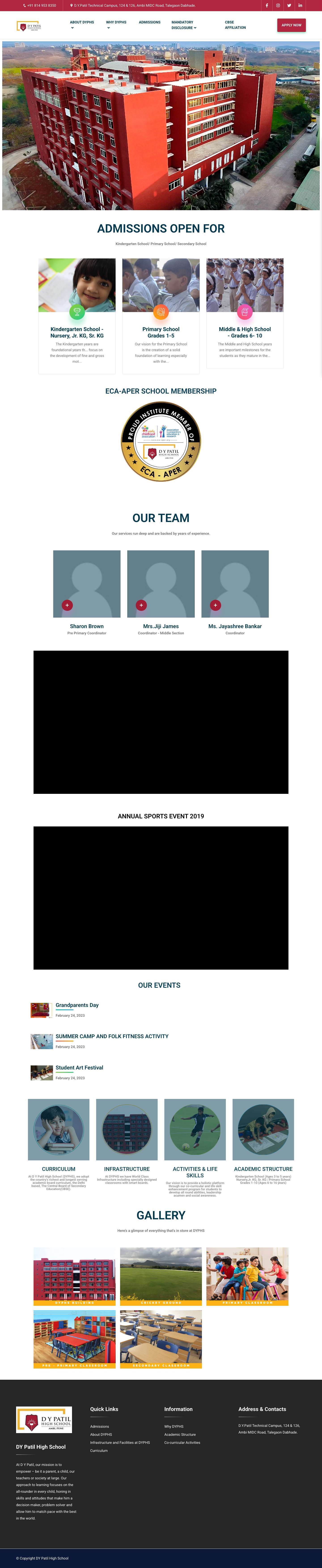 DY Patil Highschool Talegaon - DY Patil School - Full Screenshot