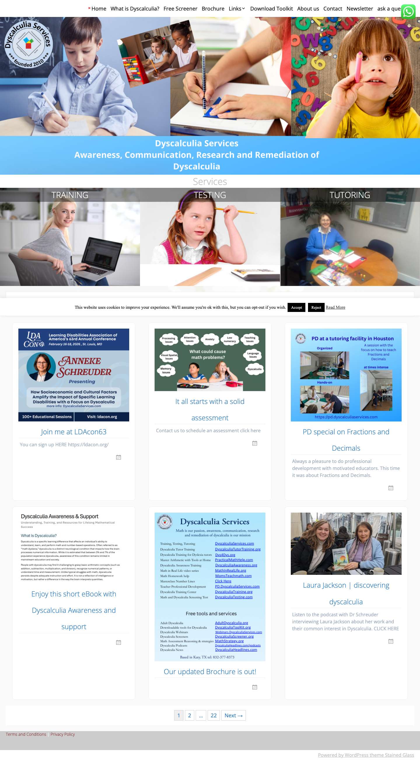 Math and Dyscalculia Services - You can count on us - Full Screenshot