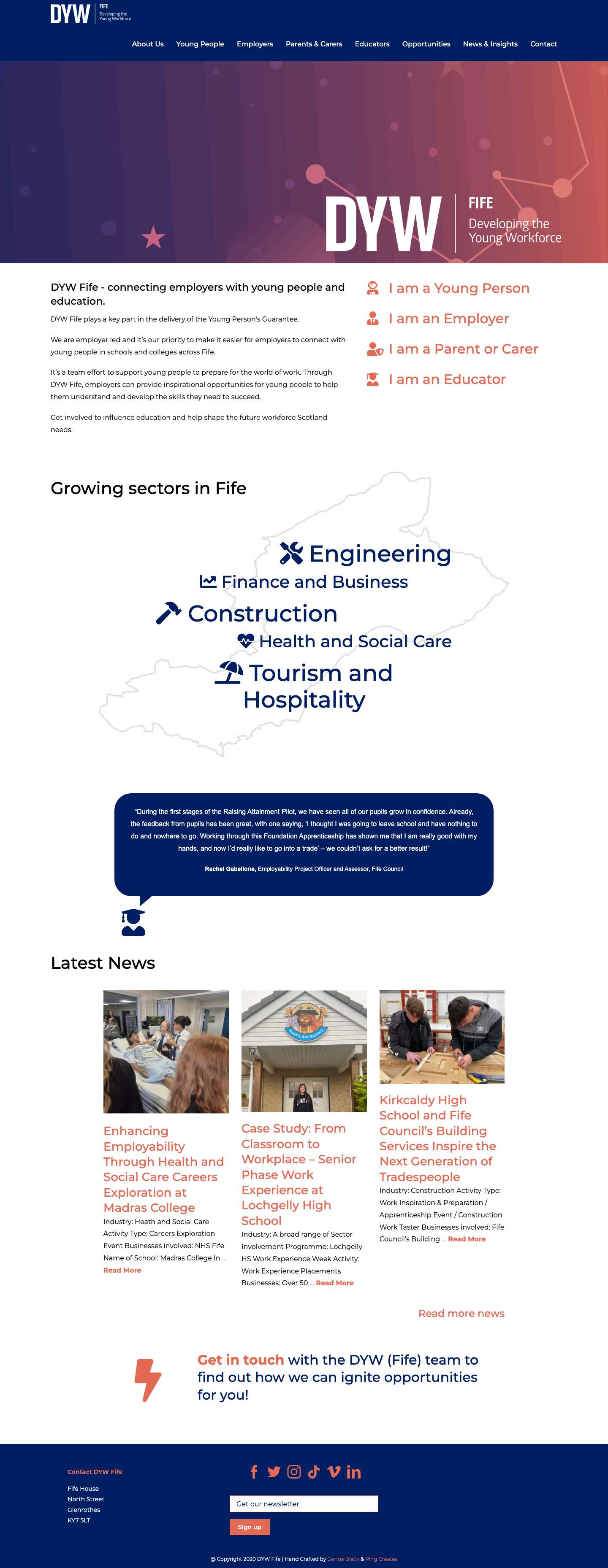 Home - DYW Fife - Full Screenshot