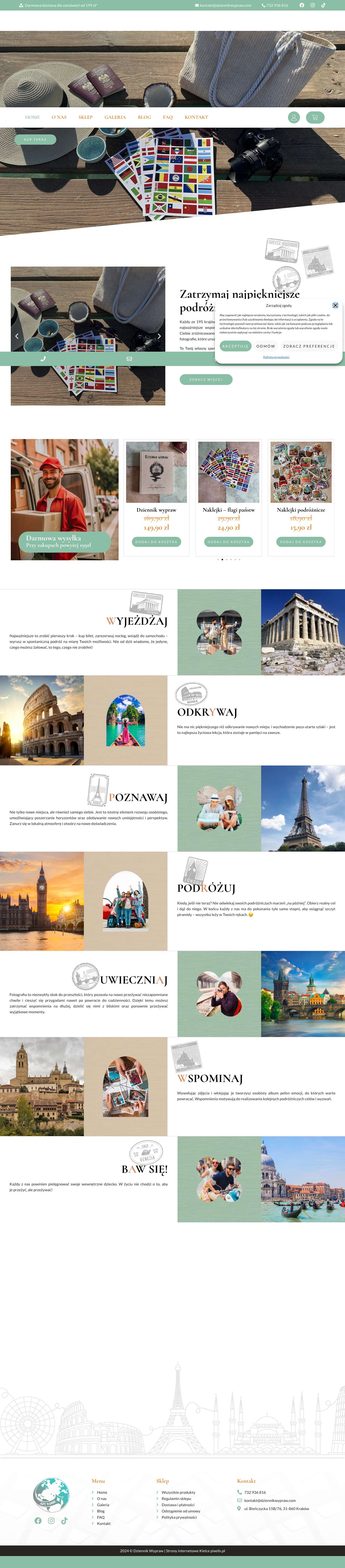 Home - Dziennik wypraw - Full Screenshot