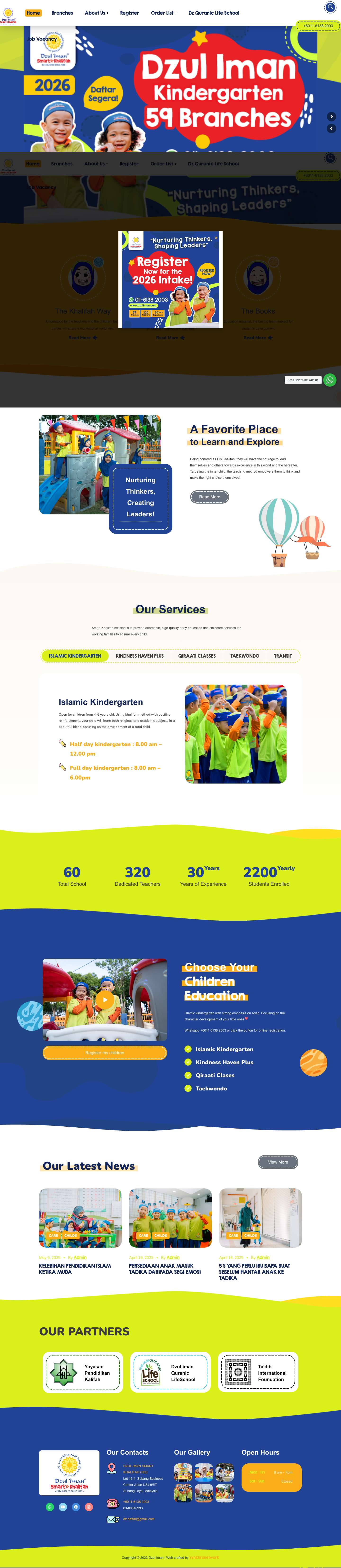 DZUL IMAN SMART KHALIFAH - Nurturing Thinkers, Shaping Leaders - Full Screenshot