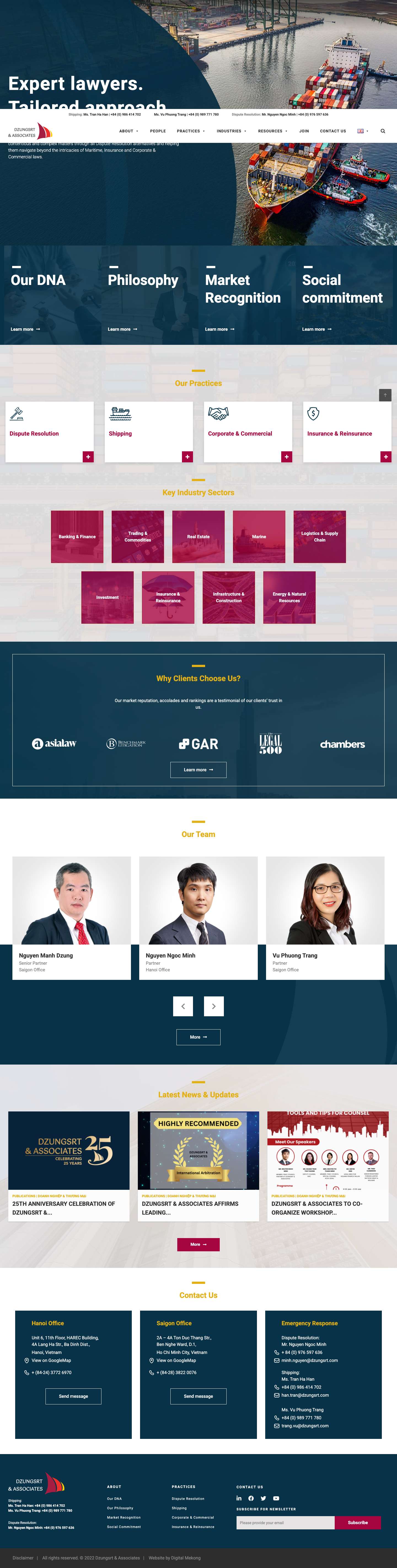 Home Page - Dzungsrt & Associates - Full Screenshot