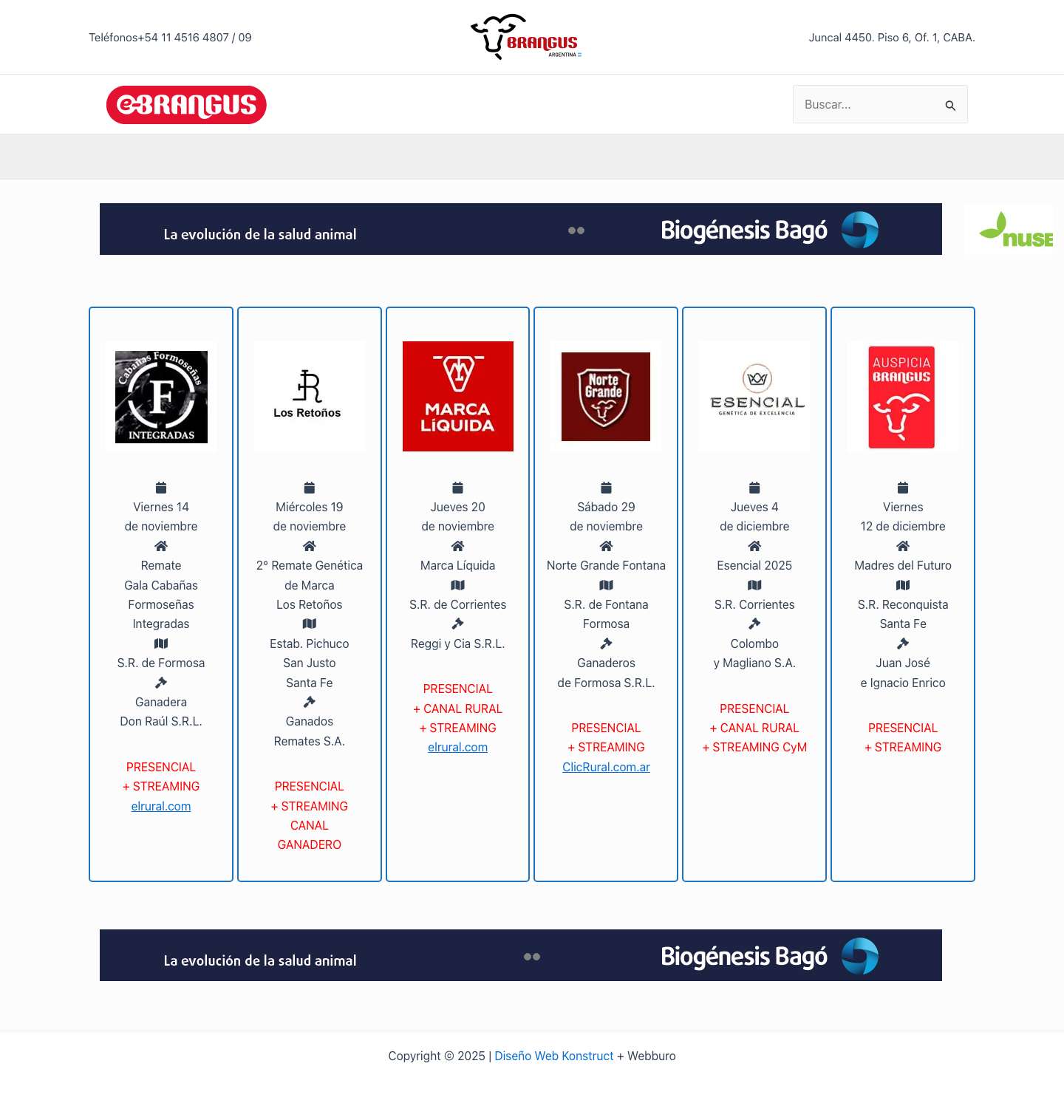 Remates Brangus 2025 - Full Screenshot