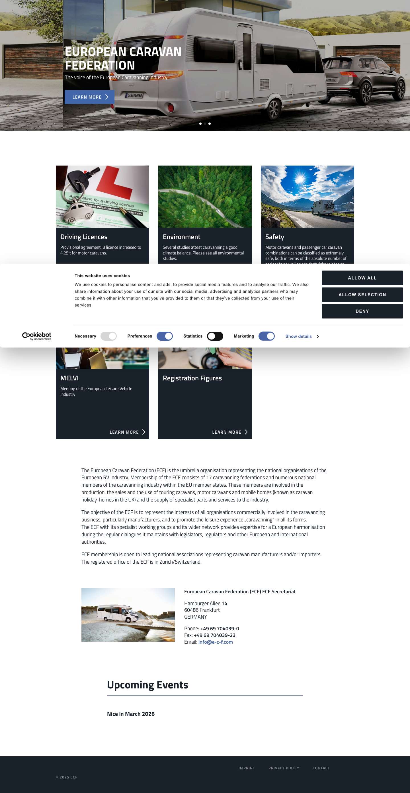 European Caravan Federation - European Caravan Federation (ECF)European Caravan Federation - European Caravan Federation (ECF) - Full Screenshot
