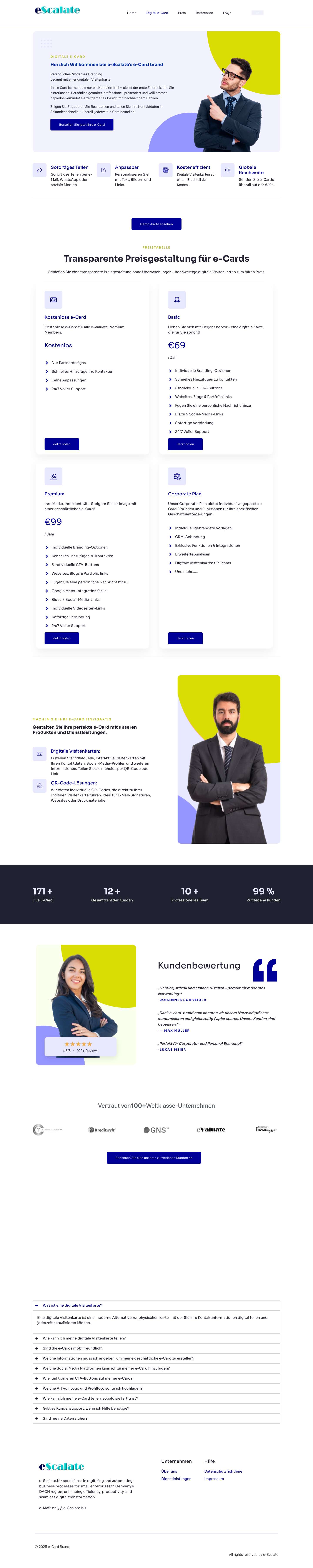 eCard Brand – eScalate - Full Screenshot