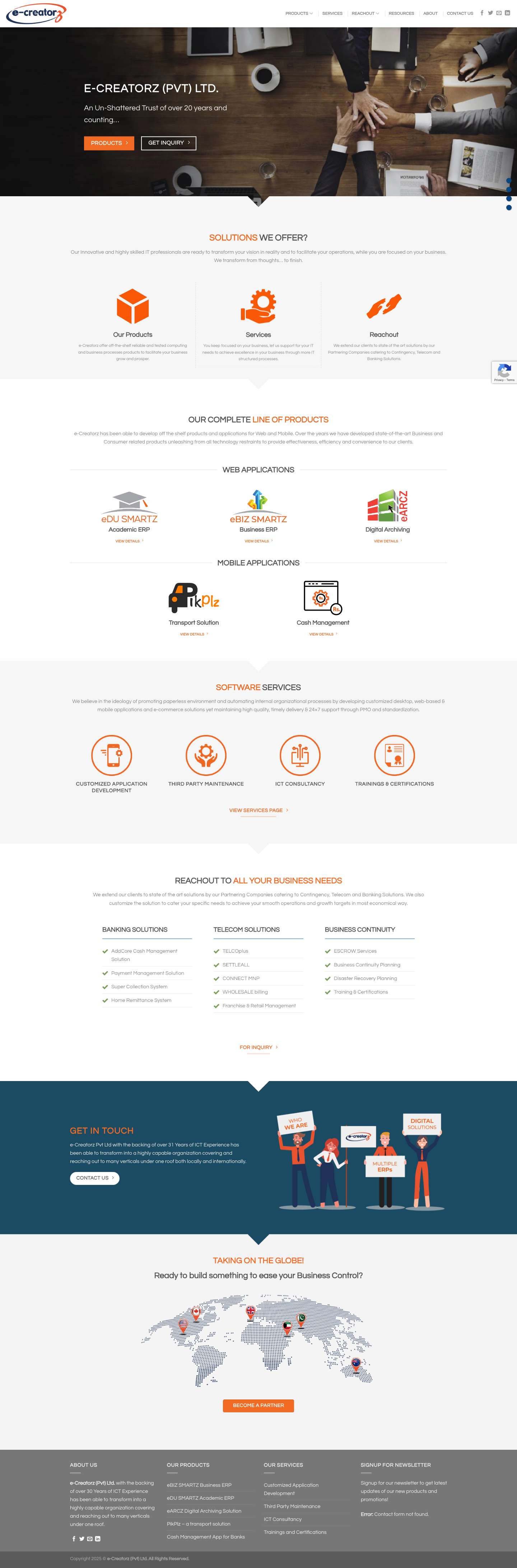 Home Page - e-Creatorz - Full Screenshot