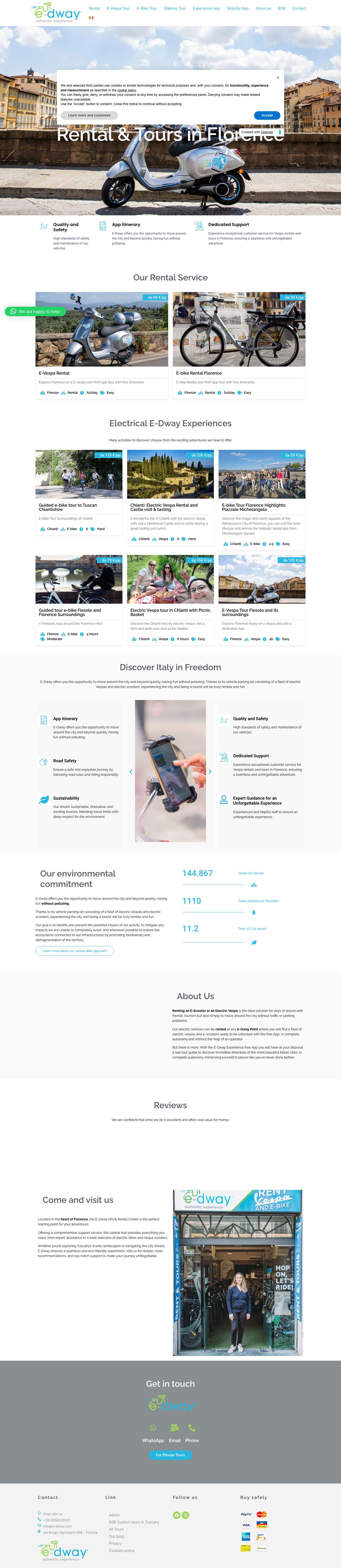E-Dway - sustainable authentic experience - E-dway authentic experiences - Full Screenshot