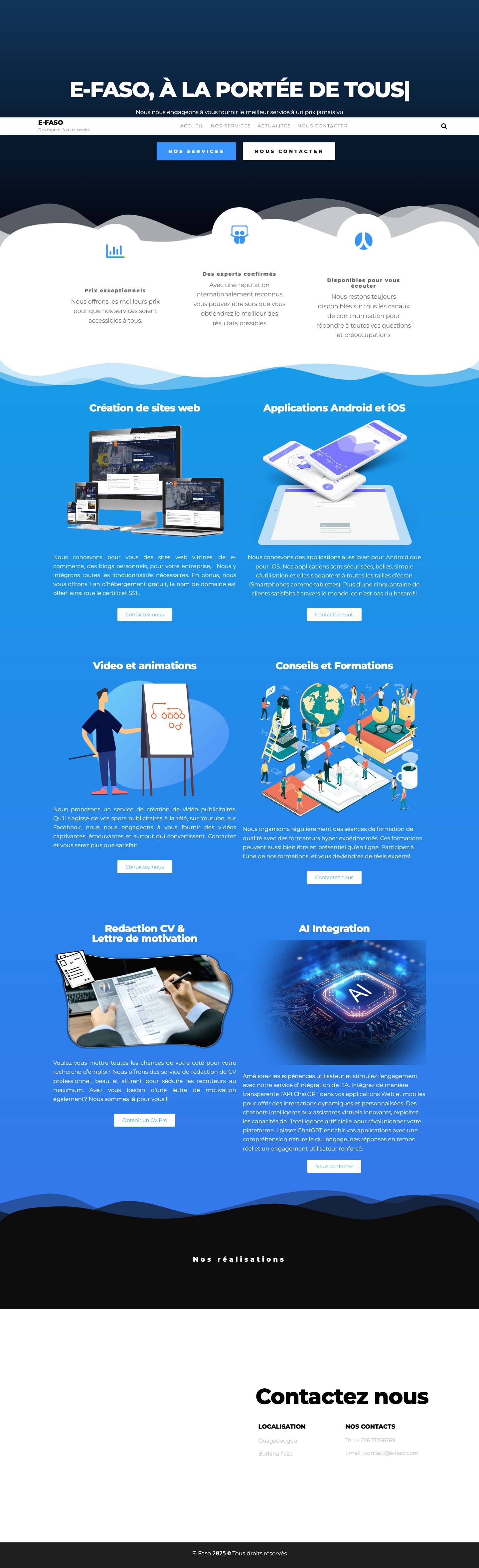 Home - E-Faso - Full Screenshot