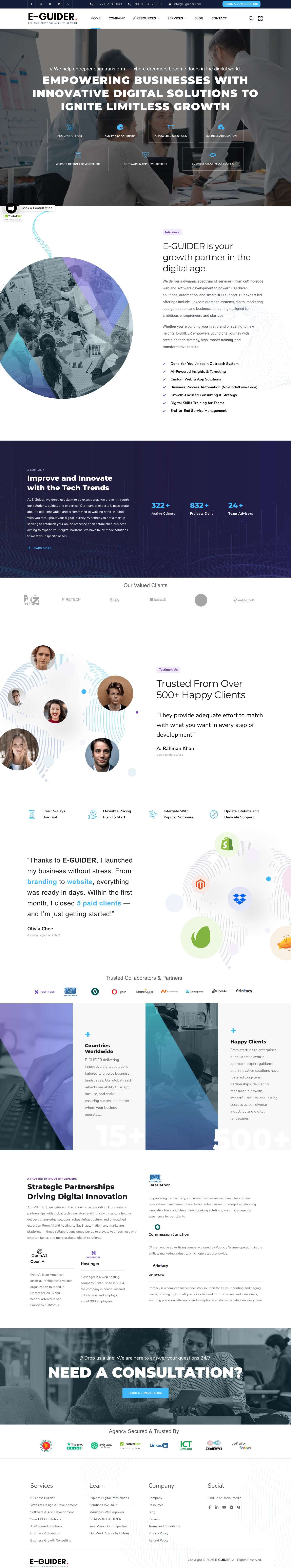 Reliable Guide For Business Growth – Transforming Ideas into Digital Reality - Full Screenshot