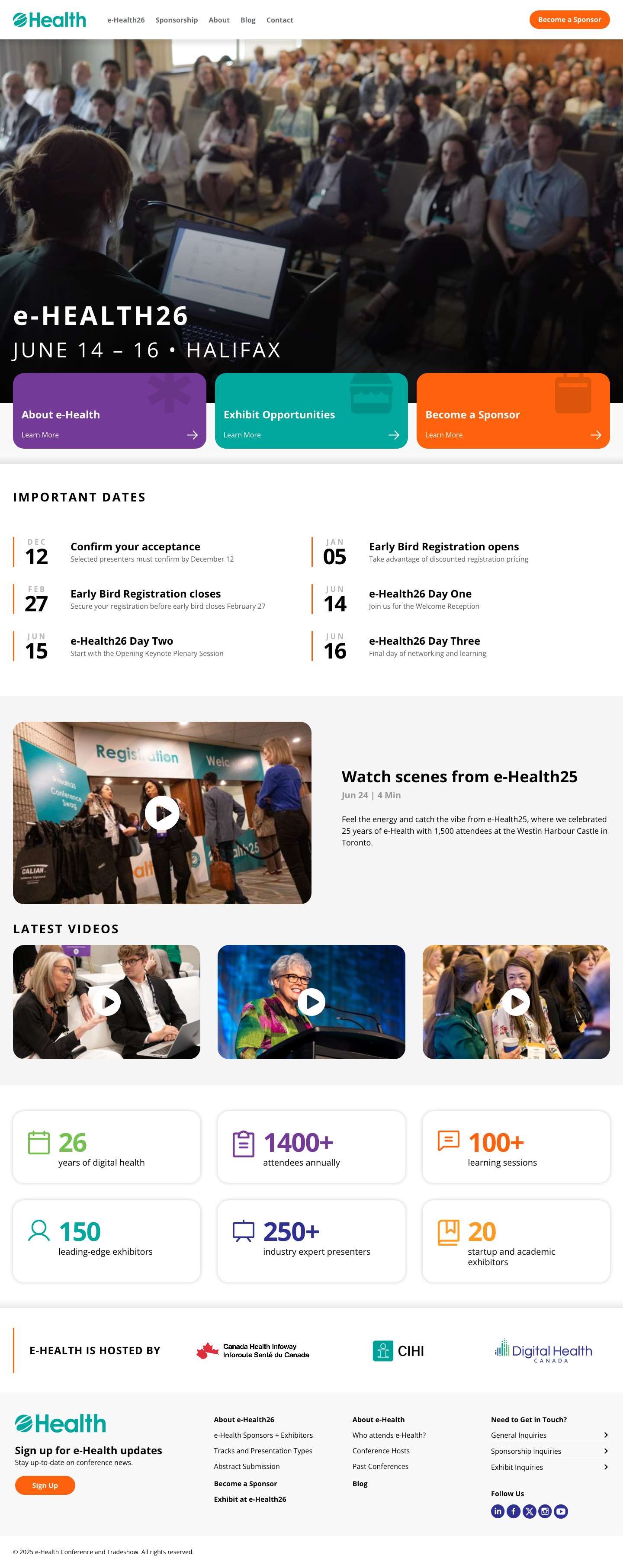 e-Health Conference & Tradeshow - Full Screenshot