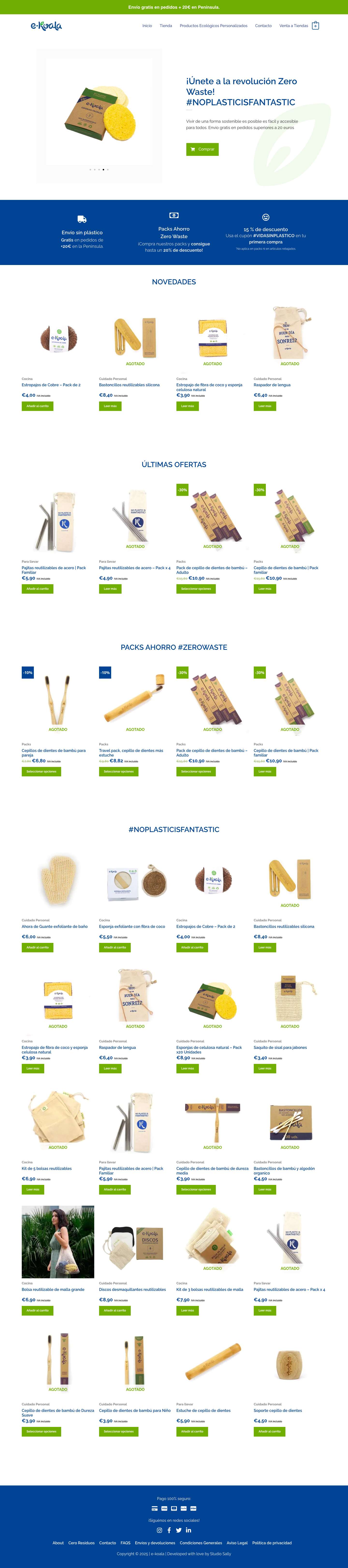 Tienda Online Zero Waste | e-koala - Full Screenshot