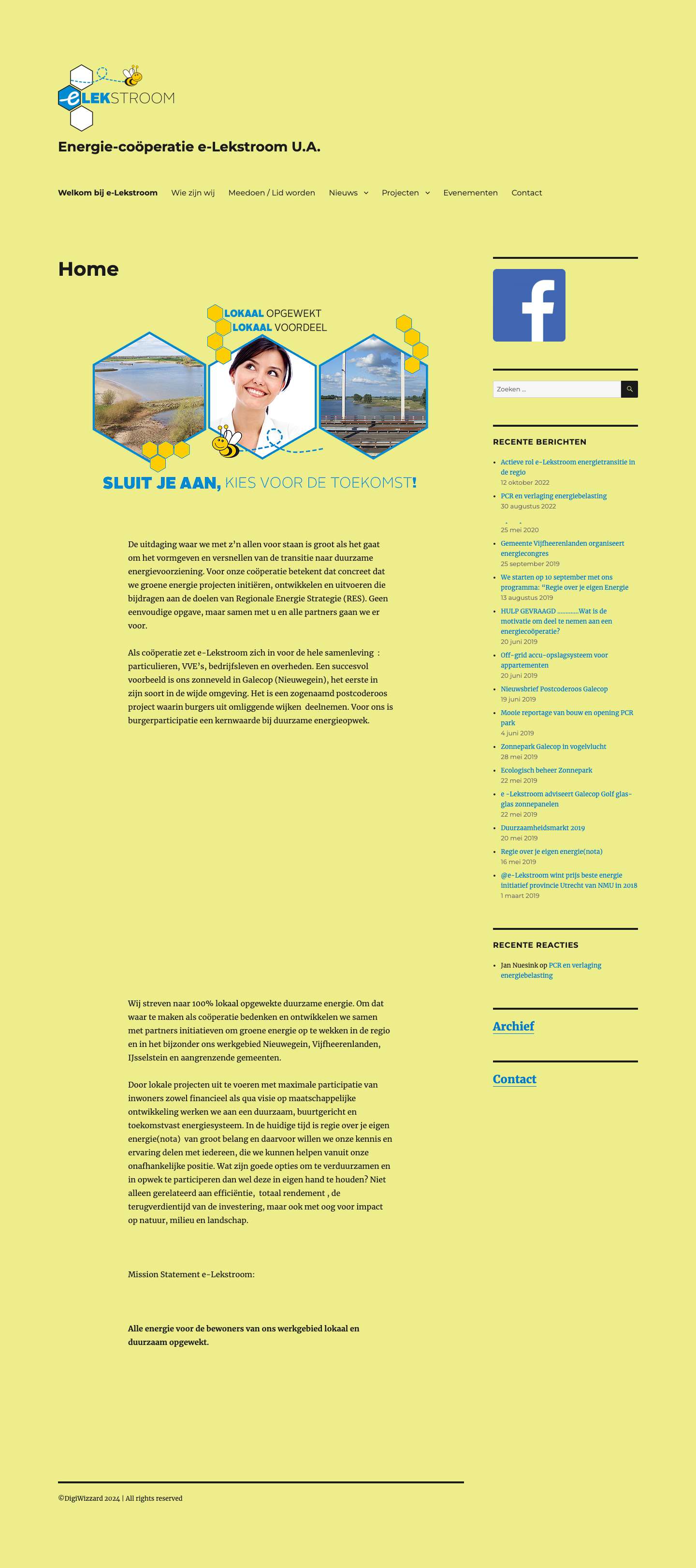 Energie-coöperatie e-Lekstroom U.A. - Full Screenshot