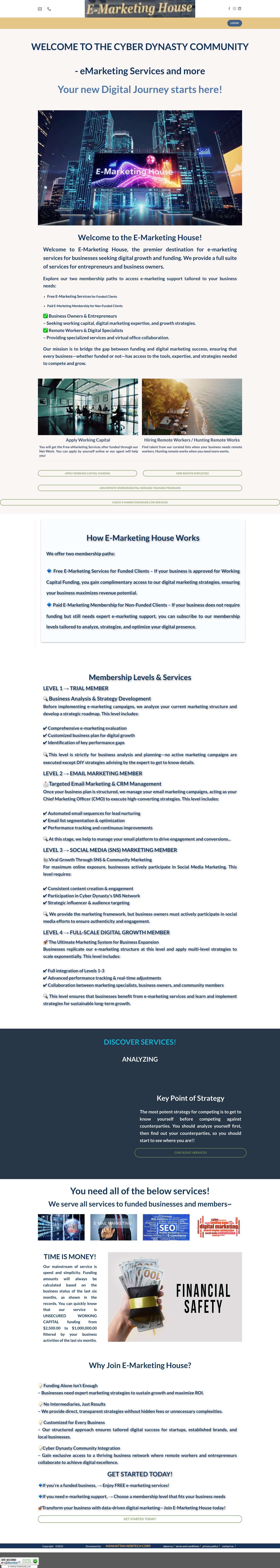 E-Marketing House – Your Gateway to Digital Growth - Full Screenshot