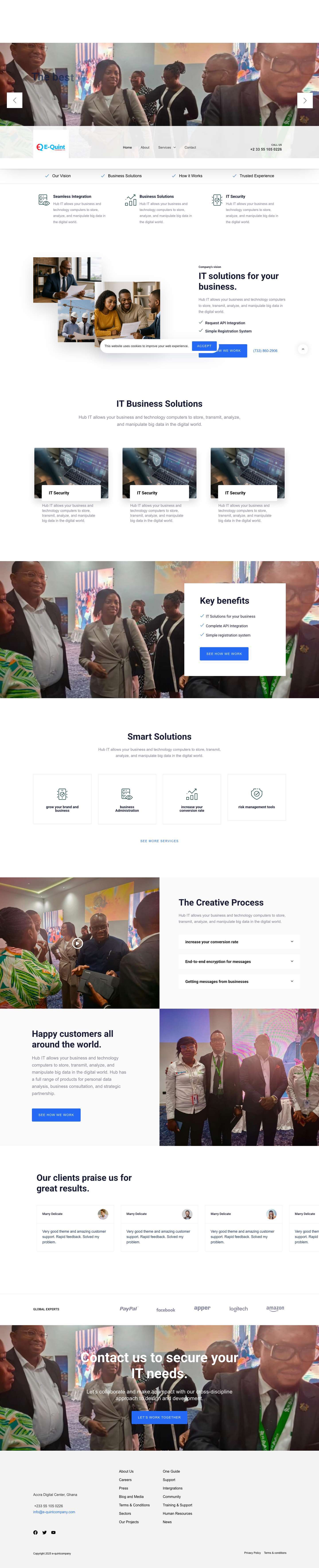 IT Business Homepage - My Blog - Full Screenshot