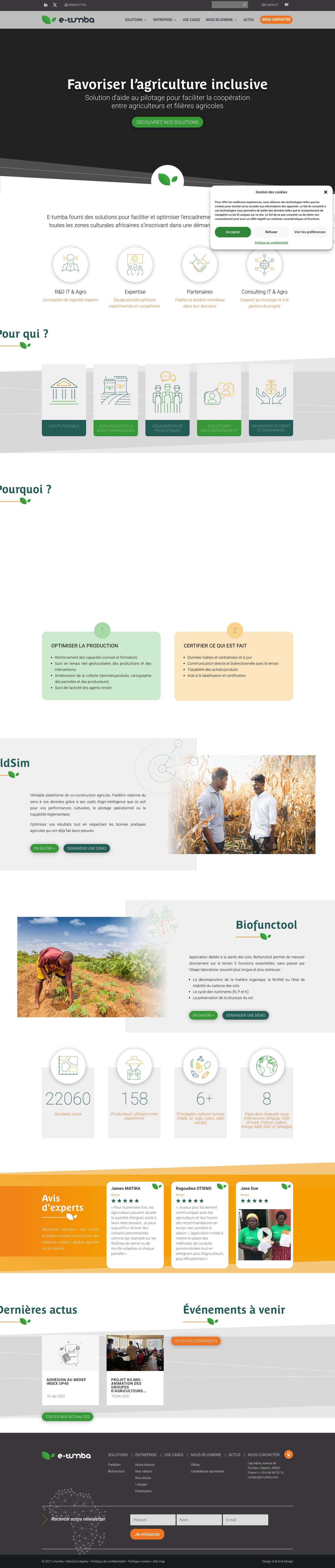E-tumba - Favoriser l’agriculture inclusive - Full Screenshot