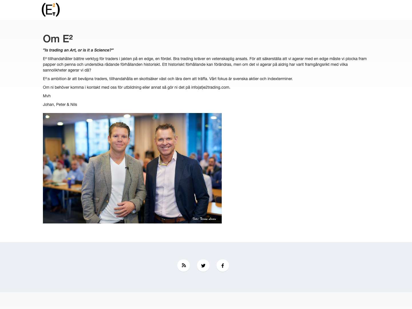 E2 Trading – Tomorrow's Trades Today - Full Screenshot