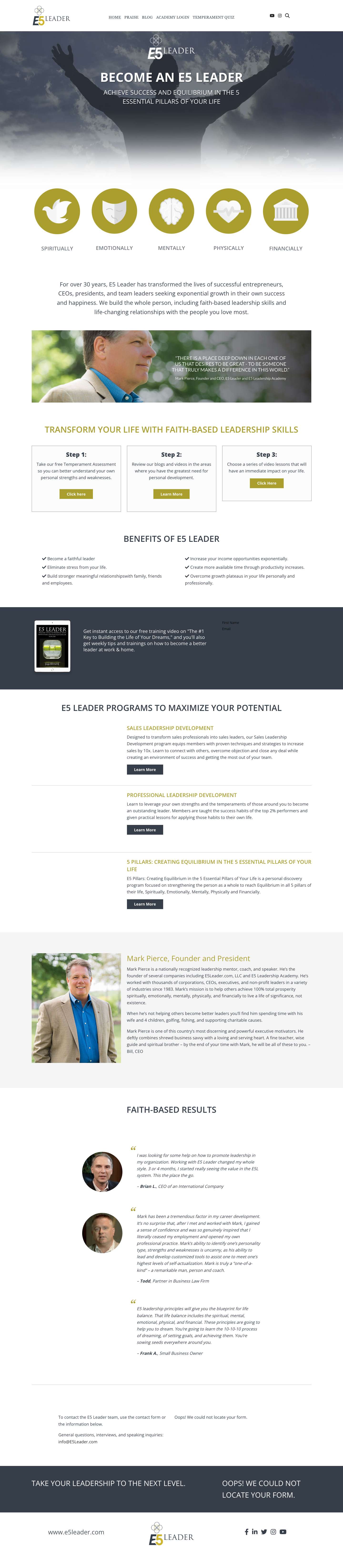 Become an E5 Leader – Take Your Leadership to the Next Level - Full Screenshot