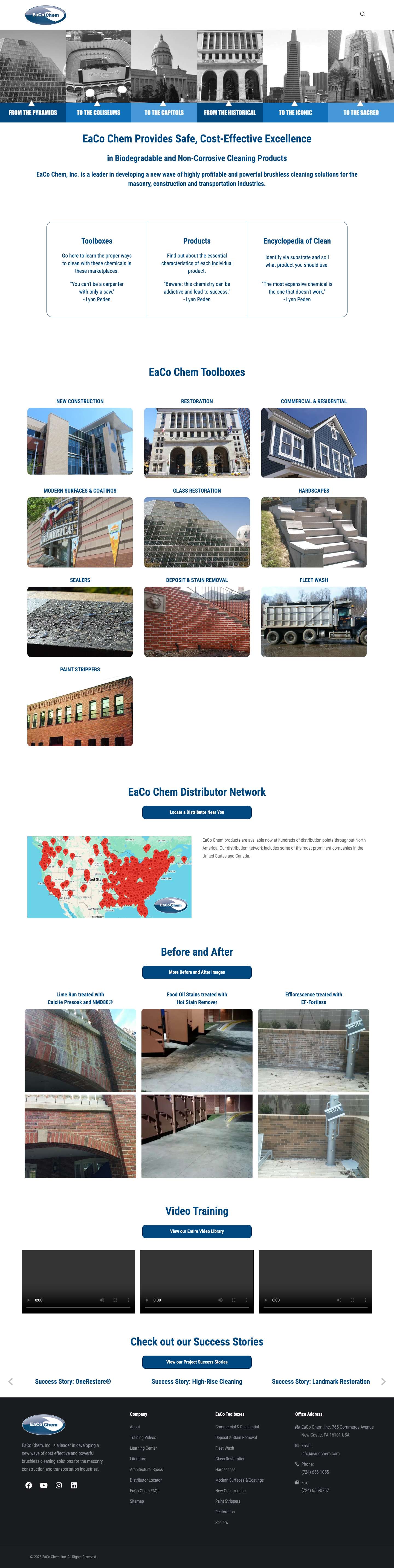 EaCo Chem: Professional Cleaning Products and Solutions - Full Screenshot
